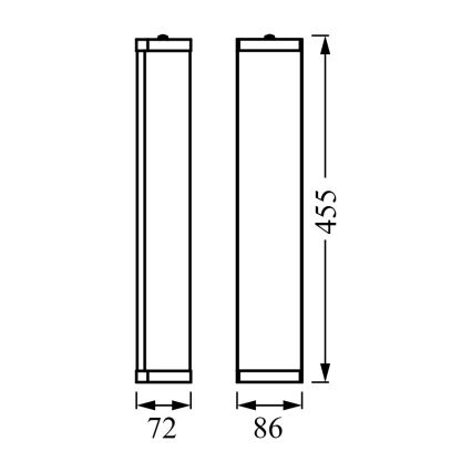 Osram - Aplique mural para baño BATHROOM CLASSIC 3xE14/12W/230V IP44 negro