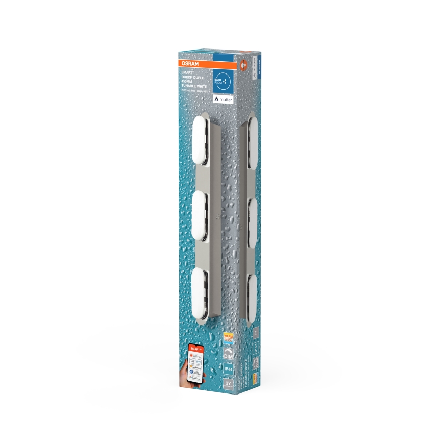 Osram - Aplique de pared LED regulable para baño SMART+ DUPLO LED/20W/230V 3000-6500K IP44 Wi-Fi
