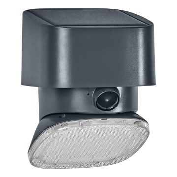 Osram - Aplique de pared solar LED con sensor ENDURA STYLE LED/10,3W/4,2V 2000 mAh IP54 antracita