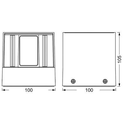 Osram - Aplique de pared exterior regulable LED RGBW SMART+ BEAM LED/8W/230V 3000-6500K IP44 Wi-Fi