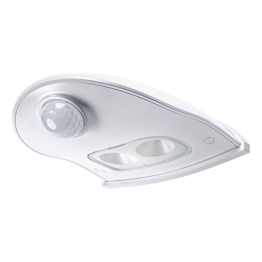 Osram - Aplique de pared LED para exterior con sensor DOORLED LED/0,5W/3xAA IP54 blanco