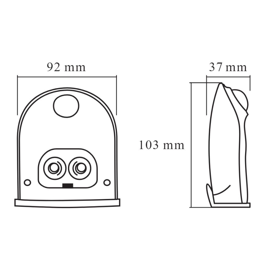 Osram - Aplique de pared LED para exterior con sensor DOORLED LED/0,5W/3xAA IP54 blanco