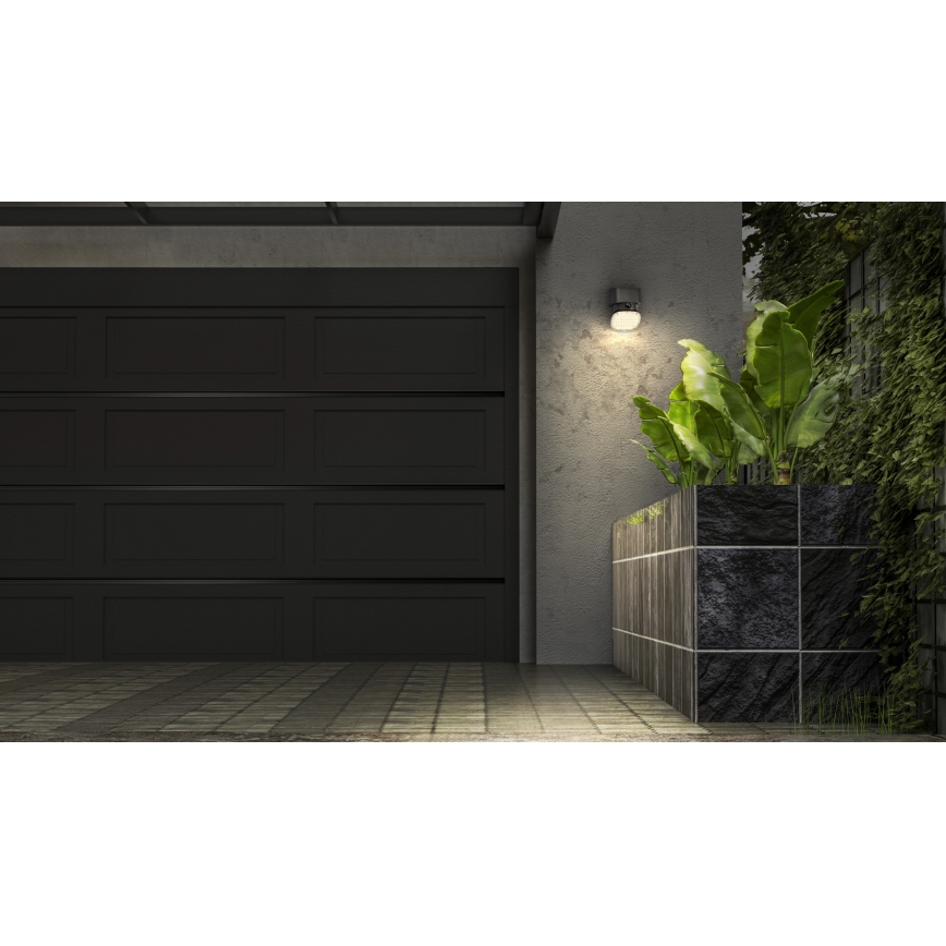 Osram - Aplique de pared solar LED con sensor ENDURA STYLE LED/10,3W/4,2V 2000 mAh IP54 antracita