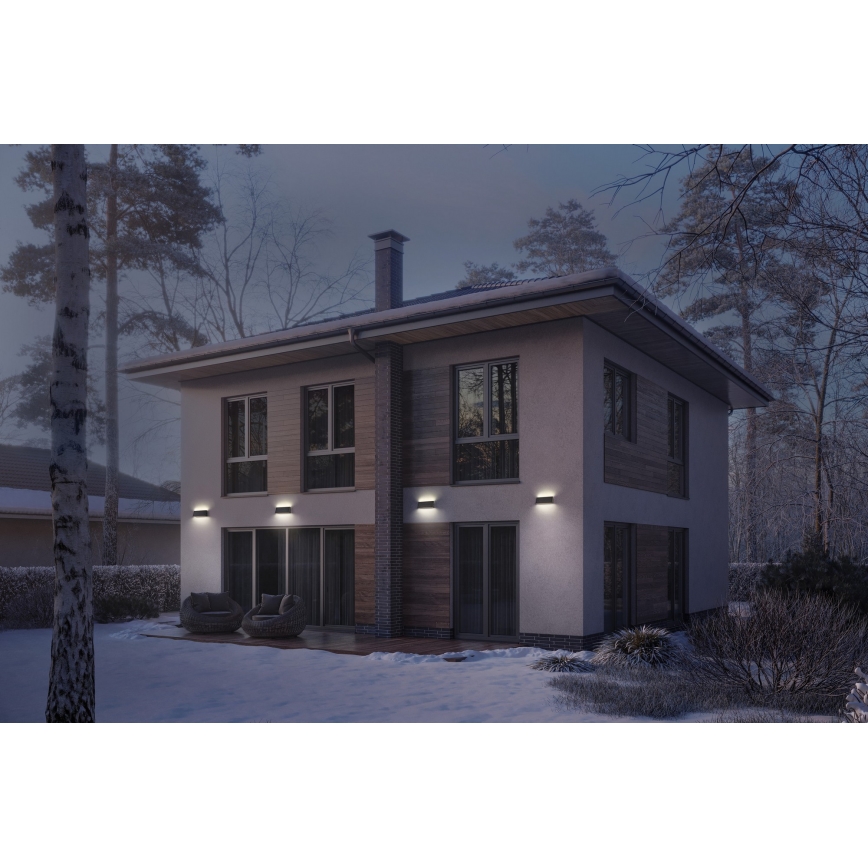 Osram - Aplique solar de pared LED regulable ENDURA STYLE LED/7,1W/4,2V 2000 mAh IP44 antracita