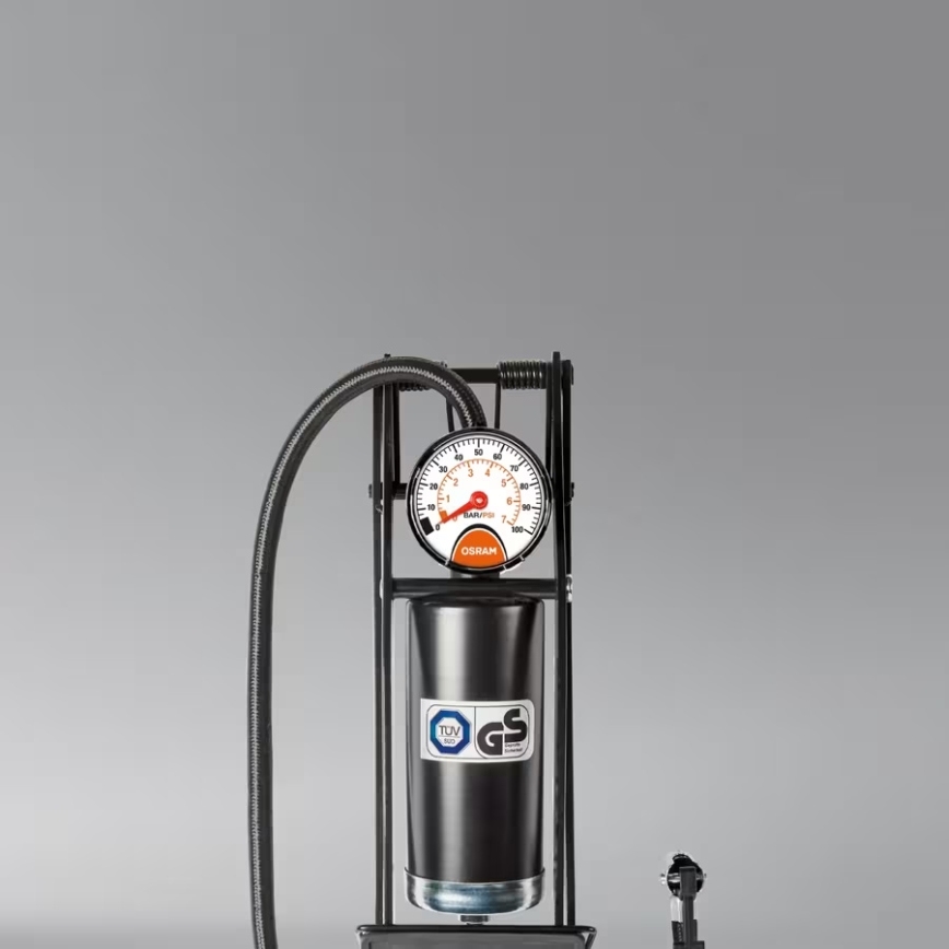 Osram - Bomba de pie para inflar neumáticos con manómetro TYREINFLATE 10 ESSENTIAL OFP10ESN