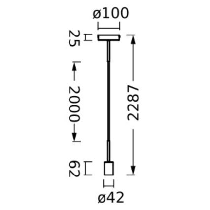 Osram - Cable de alimentación PENDULUM NEEDLE 1xE27/15W/230V beige