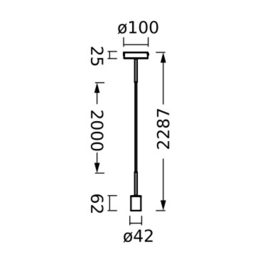 Osram - Cable de alimentación PENDULUM NEEDLE 1xE27/15W/230V beige