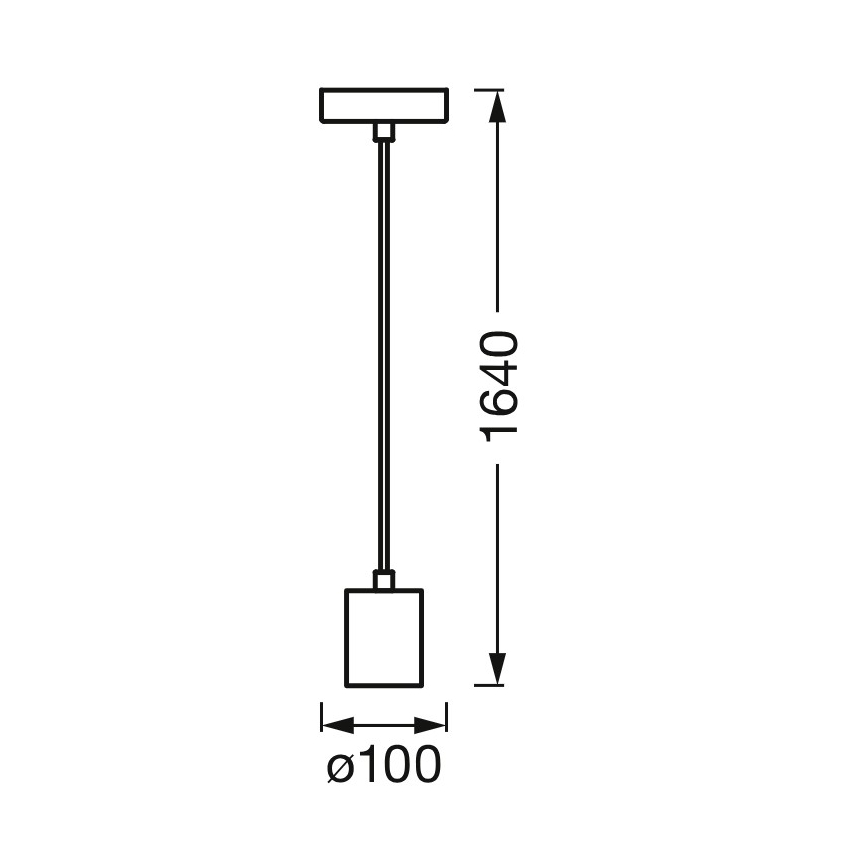 Osram - Cable de alimentación PENDULUM ROUND 1xE27/15W/230V cromado brillante