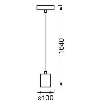 Osram - Cable de alimentación PENDULUM ROUND 1xE27/15W/230V dorado
