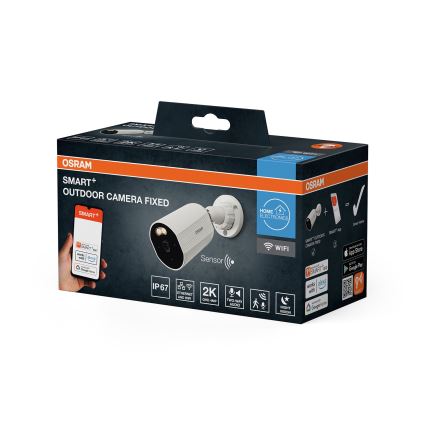 Osram - Cámara inteligente para exterior con sensor 2K SMART+ 230V IP67 Wi-Fi