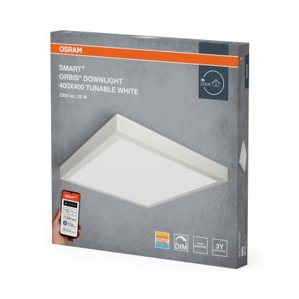Osram - Luminaria de techo LED regulable SMART+ DOWNLIGHT LED/22W/230V 40x40 cm 3000-6500K Wi-Fi