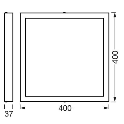 Osram - Luminaria de techo LED regulable SMART+ DOWNLIGHT LED/22W/230V 40x40 cm 3000-6500K Wi-Fi