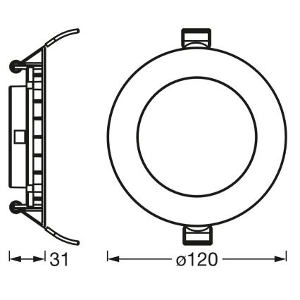 Osram - Luminaria empotrable LED regulable SMART+ Downlight LED/8W/230V 3000-6500K Wi-Fi