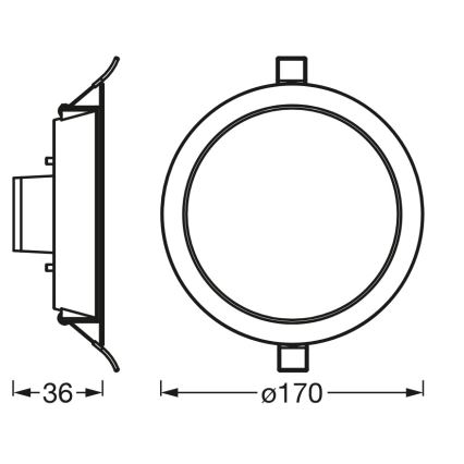 Osram - LED RGB regulable empotrable SMART+ DOWNLIGHT LED/12W/230V 3000-6500K Wi-Fi
