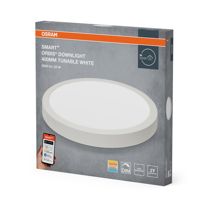 Osram - Luminaria de techo regulable SMART+ DOWNLIGHT LED/22W/230V Ø 40 cm 3000-6500K Wi-Fi