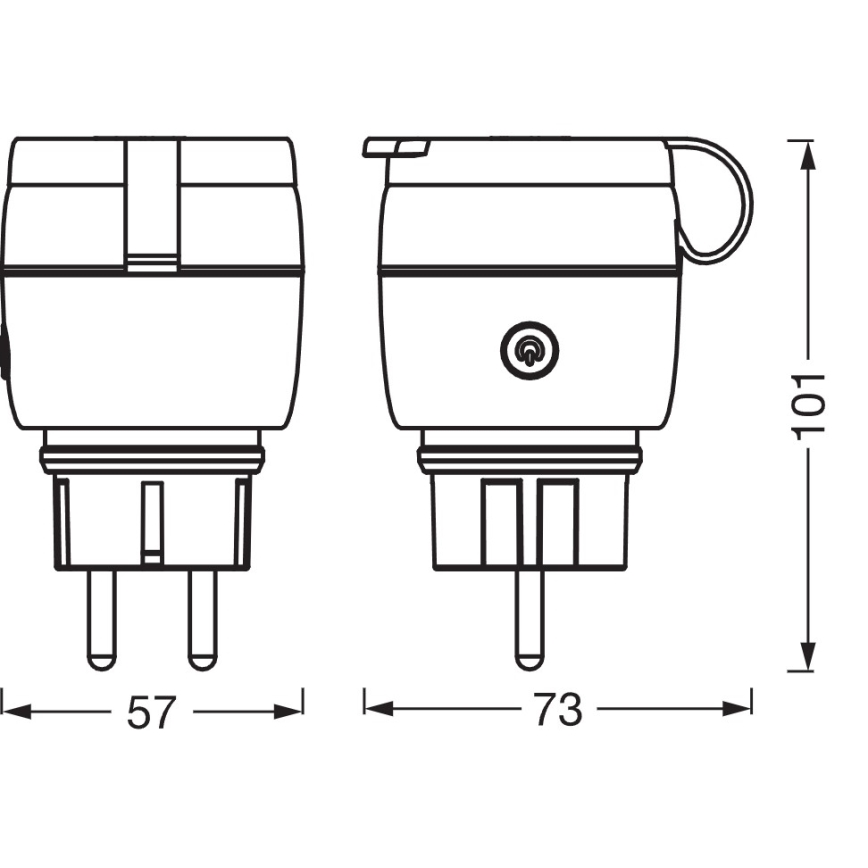 Osram - Enchufe inteligente exterior SMART+ SCHUKO 3680 W/230 V/16 A IP44