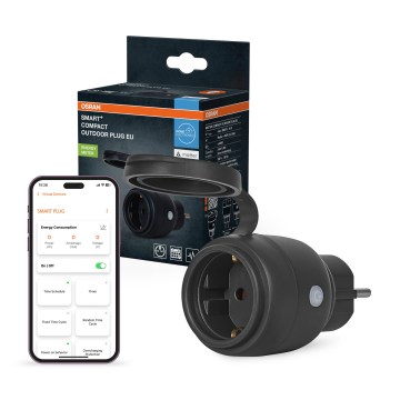 Osram - Enchufe inteligente para exterior SMART+ MATTER SCHUKO 3680W/230V/16A IP44 Wi-Fi