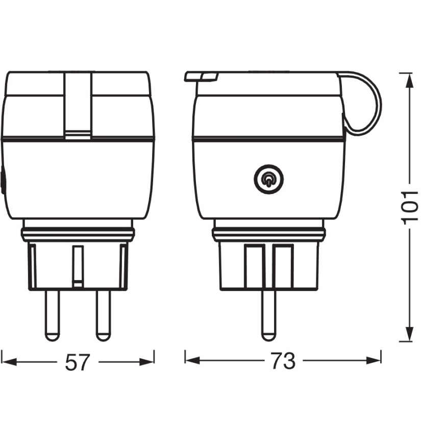 Osram - Enchufe inteligente para exterior SMART+ MATTER SCHUKO 3680W/230V/16A IP44 Wi-Fi