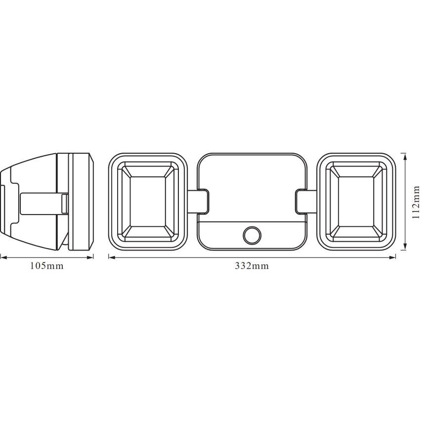 Osram - Foco de pared exterior LED con sensor BATTERY 2xLED/5W/4xD IP54