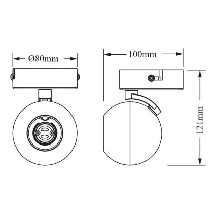 Osram - Foco SPOT SPHERAL 1xGU10/6W/230V negro