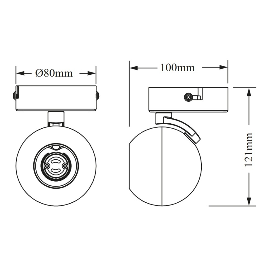 Osram - Foco SPOT SPHERAL 1xGU10/6W/230V negro