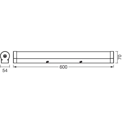 Osram - Iluminación LED regulable para espejo de baño ORBIS TUBE LED/12W/230V 3000/4000K 60 cm IP44 cromo mate