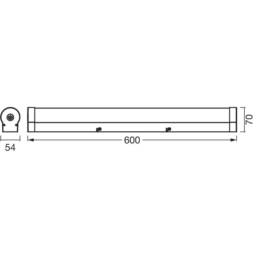 Osram - Iluminación LED regulable para espejo de baño ORBIS TUBE LED/12W/230V 3000/4000K 60 cm IP44 cromo mate