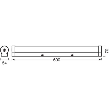 Osram - Iluminación LED regulable para espejo de baño ORBIS TUBE LED/12W/230V 3000/4000K 60 cm IP44 marrón