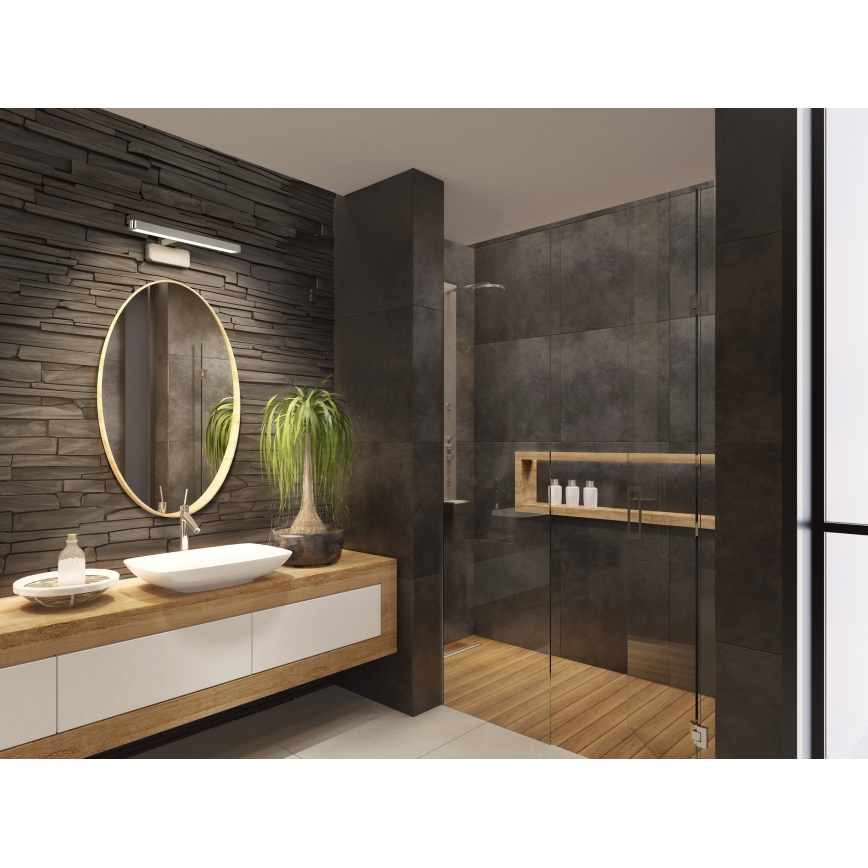 Osram - Barra LED para espejo de baño DISC BAR LED/7W/230V 3000/4000K 40 cm IP44 cromo brillante