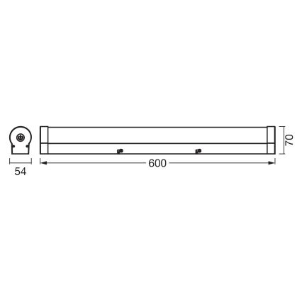 Osram - Iluminación LED regulable para espejo ORBIS TUBE LED/12W/230V 60 cm IP44 blanco
