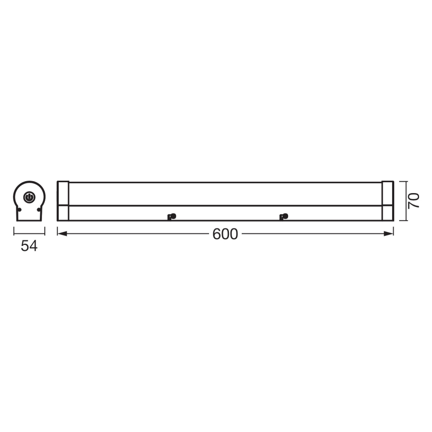 Osram - Iluminación LED regulable para espejo ORBIS TUBE LED/12W/230V 60 cm IP44 blanco