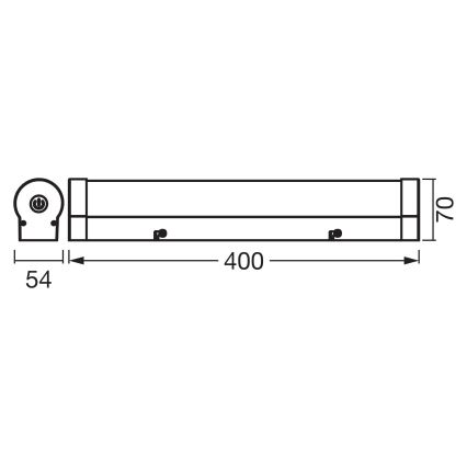 Osram - Iluminación para espejo LED regulable ORBIS TUBE LED/9W/230V 40 cm IP44 acabado cromado brillante