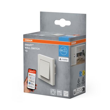 Osram - Interruptor de 1 botón SMART+ MATTER 230V Wi-Fi