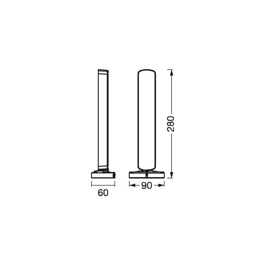 Osram - Pack de 2 lámparas de sobremesa LED RGBW regulables MOOD LIGHT LED/4W/230V 2700-6500K Wi-Fi + mando a distancia
