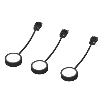 Osram - Juego de 3 luminarias LED para montaje bajo mueble UNDERCABINET LED/3W/230V 3000K negro