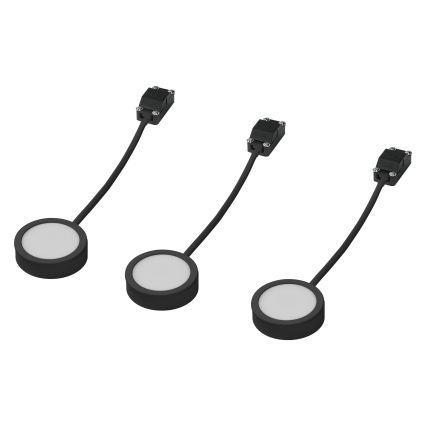 Osram - Juego de 3 luminarias LED para montaje bajo mueble UNDERCABINET LED/3W/230V 3000K negro