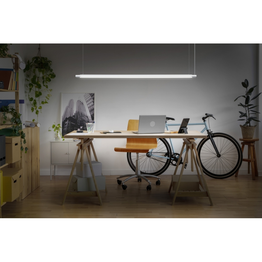 Osram - Lámpara colgante LED regulable suspendida en cable OFFICE LINE LED/40W/230V 4000K 120 cm blanca