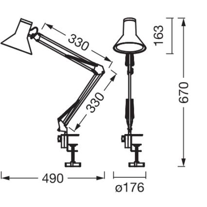 Osram - Lámpara de escritorio LED regulable con pinza OFFICE LINE LED/9W/230V 3000K blanca
