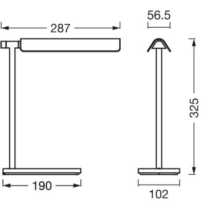 Osram - Lámpara de escritorio LED regulable OFFICE LINE LED/19W/230V 3000/4000/6500K negra
