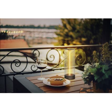 Osram - Lámpara de sobremesa para exterior LED táctil regulable ENDURA STYLE LED/1,5W/5V 2500 mAh USB IP54 antracita
