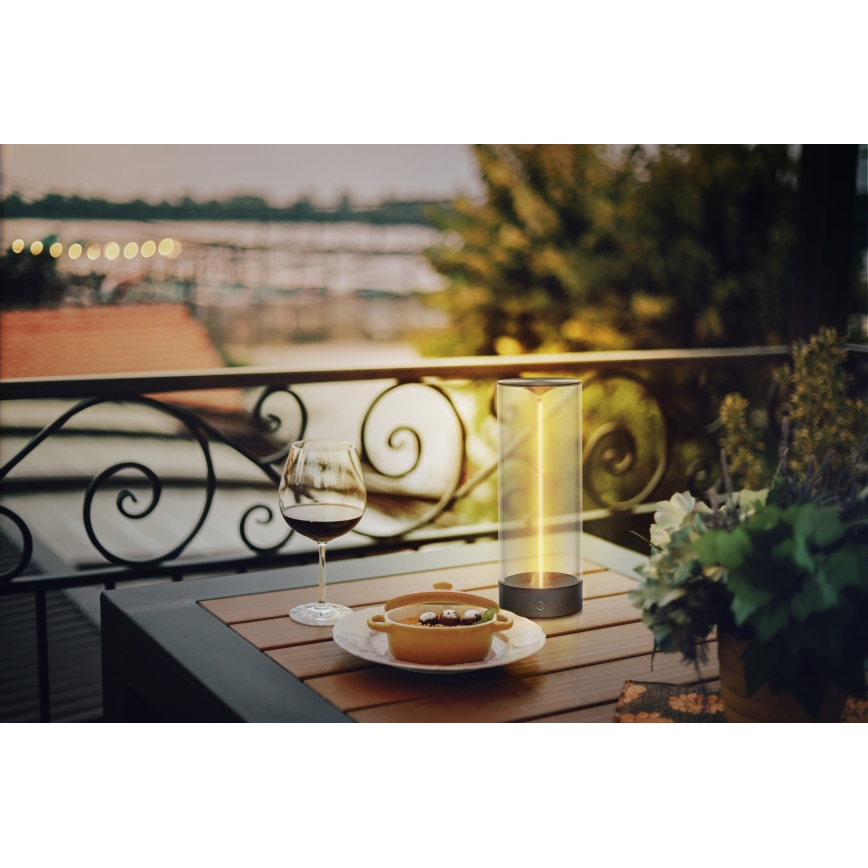 Osram - Lámpara de sobremesa para exterior LED táctil regulable ENDURA STYLE LED/1,5W/5V 2500 mAh USB IP54 antracita