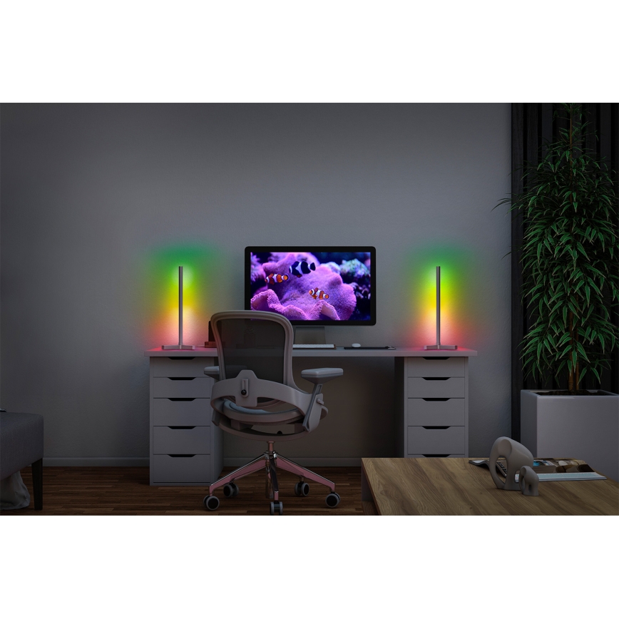 Osram - Lámpara de mesa LED RGBW regulable SMART+ MAGIC LED/7,5W/230V 2700-6500K plateada Wi-Fi + mando a distancia