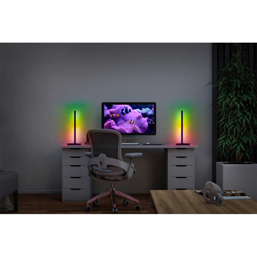 Osram - Lámpara de mesa regulable LED RGBW SMART+ MAGIC LED/7,5W/230V 2700-6500K negra Wi-Fi + mando a distancia