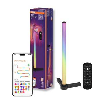 Osram - Lámpara de mesa regulable LED RGBW SMART+ MAGIC LED/7,5W/230V 2700-6500K negra Wi-Fi + mando a distancia