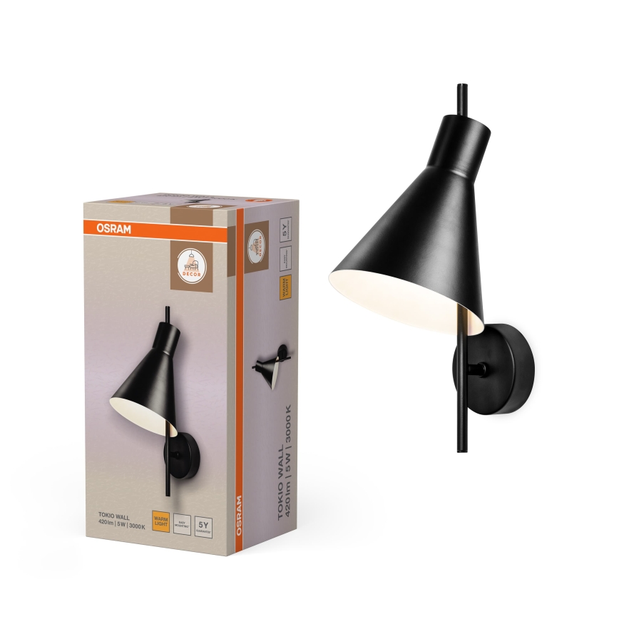 Osram - Lámpara de pared LED DECOR TOKIO LED/5W/230V negra