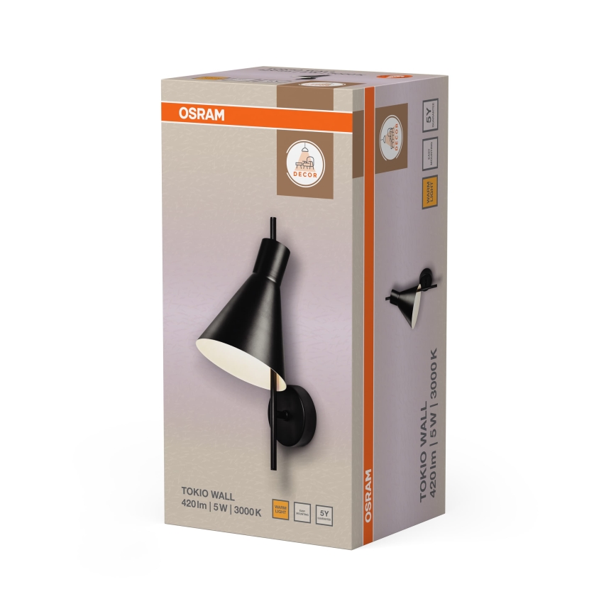 Osram - Lámpara de pared LED DECOR TOKIO LED/5W/230V negra
