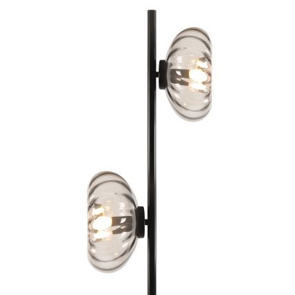 Osram - Lámpara de pie DECOR SMOKE 2xE14/12W/230V negro/gris ahumado