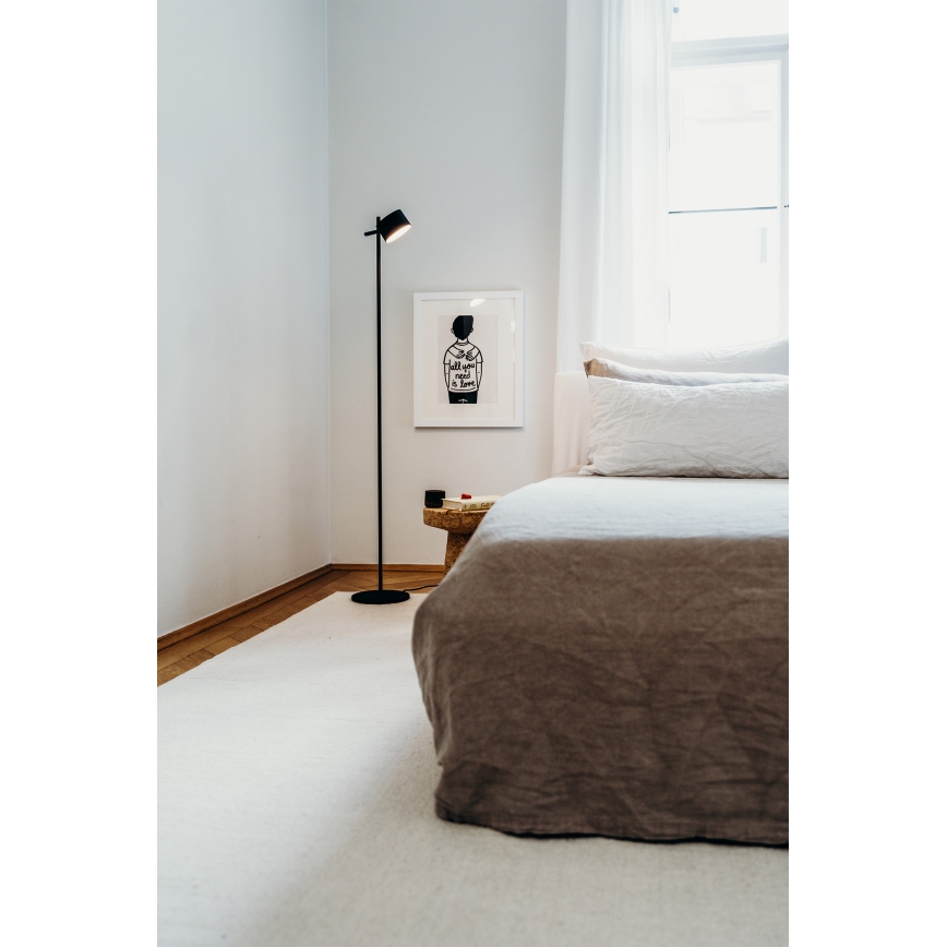 Osram - Lámpara de pie LED regulable con control táctil DECOR KYOTO LED/12W/230V IRC 90 negra