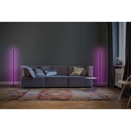 Osram - Lámpara de pie LED RGBW regulable SMART+ FLOOR LED/14W/230V 2700-6500K Wi-Fi negra + mando a distancia