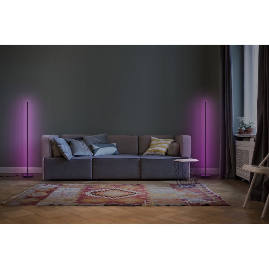 Osram - Lámpara de pie LED RGBW regulable SMART+ FLOOR LED/14W/230V 2700-6500K Wi-Fi negra + mando a distancia